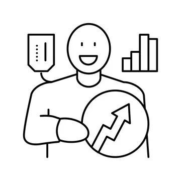 Forward qualified lead line icon vector illustration Ilustración de archivo