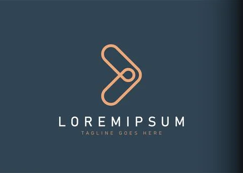 Forward rounded arrow logo design. Vector illustration of logistic financial  Stockillustratie