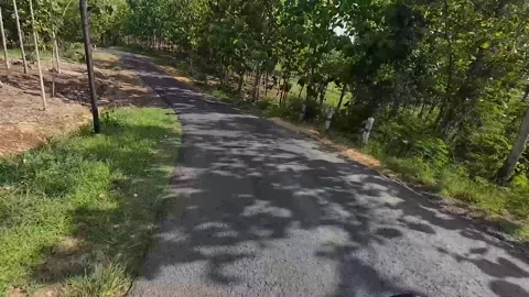 Forward shoot of a highway in Blora subdistrict, Central Java, Indonesia Stock Footage 334542977
