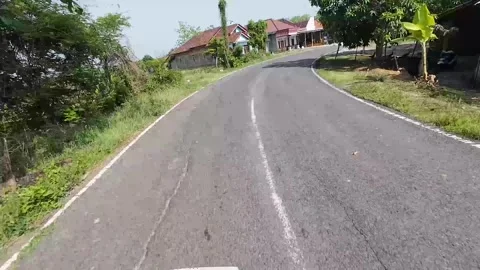 Forward shot of a highway in Blora district, Central Java, Indonesia Stock Footage 334639744