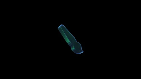 Forward slash, rotating 3d symbol on black background Stock Footage 319767789