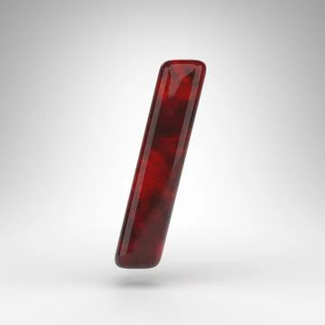 Forward slash symbol on white background. Red amber 3D sign with glossy surface. Ilustração Stock