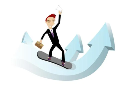 Forward to success Stock Illustration