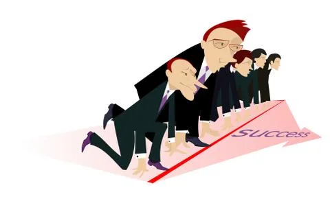 Forward to success Stock Illustration