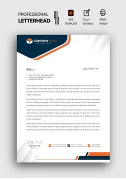 Forward Thinking Co. Letterhead Stock Illustration