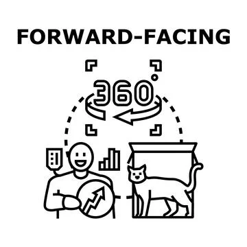 Forward thinking professional analyzing future business growth Stock Illustration