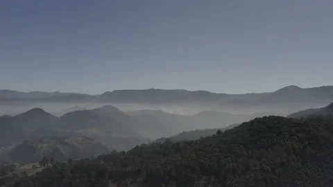 Forward tracking aerial shot of mountains in Quetzaltenango, Guatemala Video stock 149155294