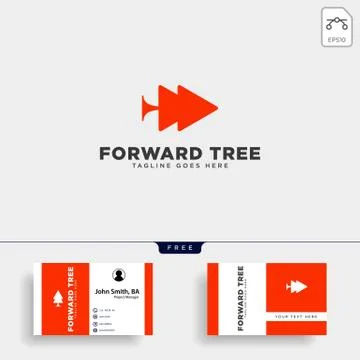 Forward tree plants simple logo template vector illustration icon element iso Stock Illustration