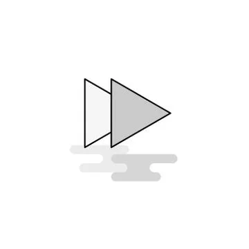 Forward Web Icon. Flat Line Filled Gray Icon Vector Stock Illustration
