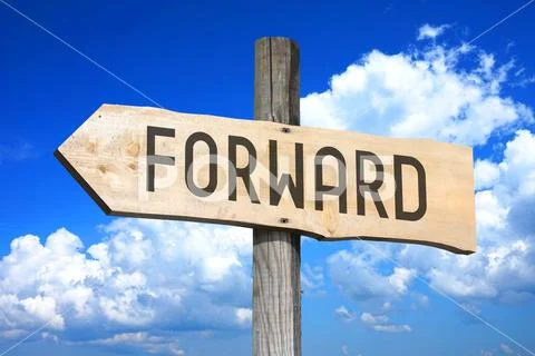 Forward - Wooden Signpost