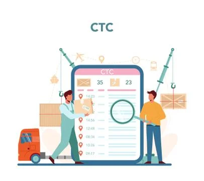 Forwarder online service or platform. Transportation service 库存插图