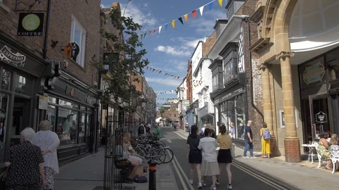 Fossgate, York, England Stock Footage 117548003