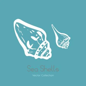 Fossil ammonite nautilus seashell vector logo set. Isolated vector of seashel Stock Illustration