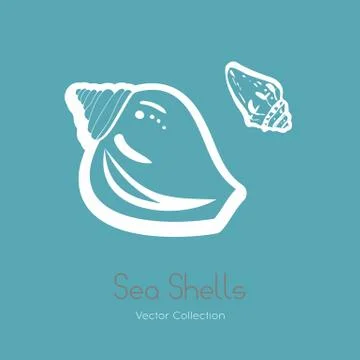 Fossil ammonite nautilus seashell vector logo set. Isolated vector of seashel Stock Illustration