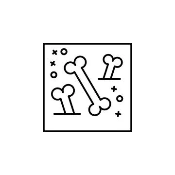 Fossil bones cultures icon. Element of history icon Stock Illustration