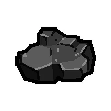 Fossil coal ore pixel art vector illustration イラスト素材