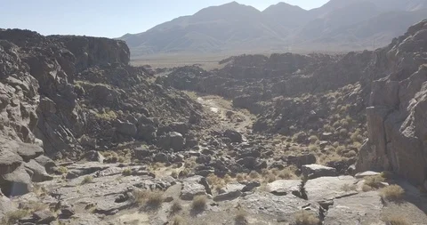 Fossil Falls California Low Angle B Stock Footage 99717311