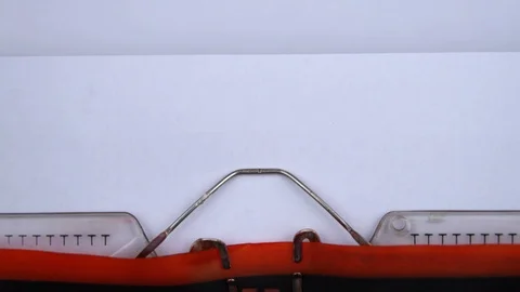 Fossil Fuel - phrase printed on an old typewriter in red letters, close up. Video stock 126509439