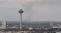 Fossil Fuel Power Energy Station Cologne Skyline Aerial View Colonius TV Tower HD Footage