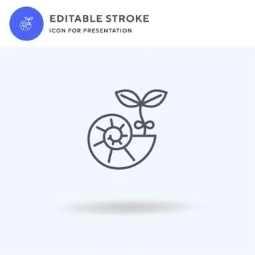 Fossil icon vector, filled flat sign, solid pictogram isolated on white, logo Stock Illustration