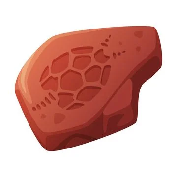 Fossil Imprint Obtained by Digging on Surface of Soil or Ground Vector Stock Illustration