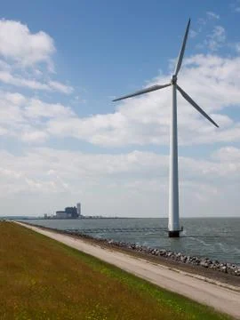 Fossil versus wind Stock Photos