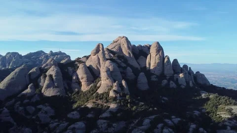 Fossils on a High Mountain on a Background of Blue Sky. Stock-Footage 250229062