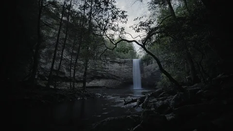Foster Falls Waterfall Long Exposure Time Lapse Monteagle Tennessee Stock Footage 107141265