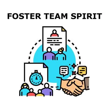 Foster team spirit concept creative strategy illustration Stock Illustration