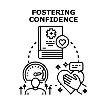 Fostering confidence development vector concept illustration Stock Illustration