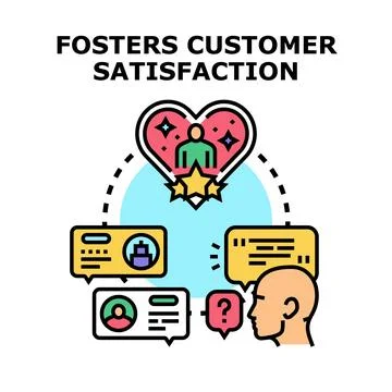 Fostering customer satisfaction through feedback and support Stock Illustration