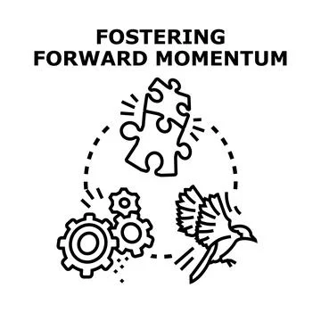 Fostering forward momentum concept vector illustration Stock Illustration