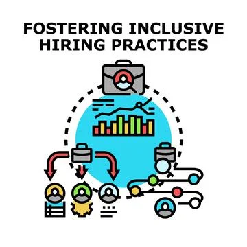 Fostering inclusive hiring practices vector concept Stock Illustration