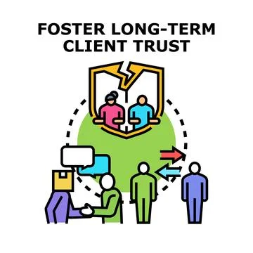 Fostering long term business client trust and relationship Stock Illustration