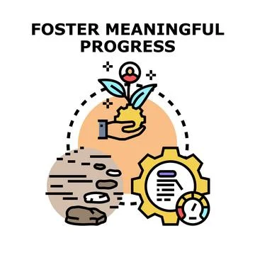 Fostering meaningful progress and development towards success Stock Illustration