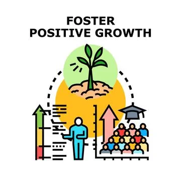 Fostering positive growth through learning and development 库存插图