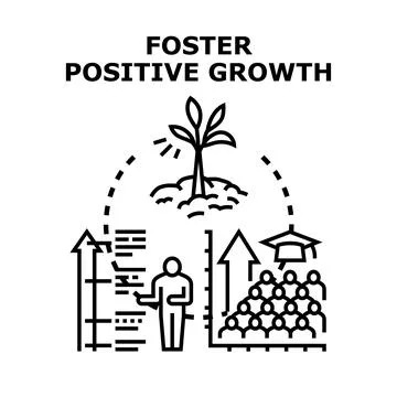 Fostering positive growth through learning and development Stock Illustration