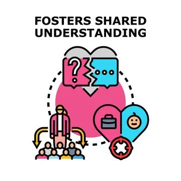 Fostering shared understanding through effective communication and collabor.. 스톡 일러스트