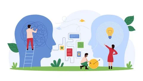 Fostering understanding and communication concept. Illustration