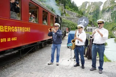 Foto Manuel Geisser 03.07.2021 Tourismusbranche.Dampfbahn Furka-Bergstreck... Stock Photos