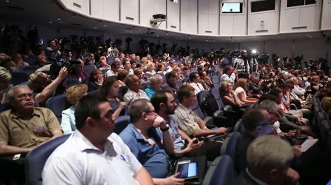 Foto press Hall full of spectators Stock Footage 51642211