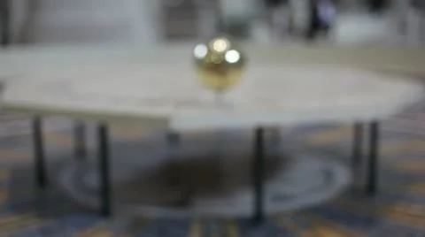 Foucault pendulum in Pantheon in Paris 3 Stock Footage 12597084