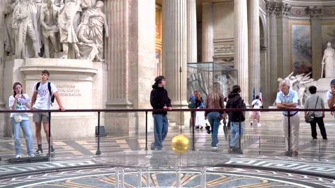 Foucault Pendulum in Paris Pantheon Stock Footage 329366201