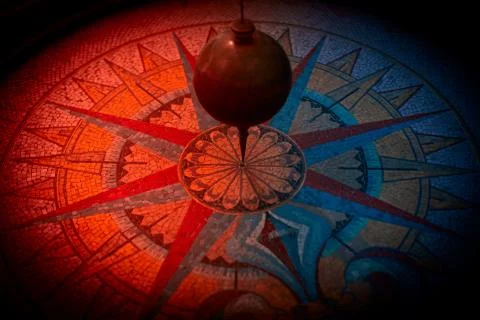Foucault's pendulum Equilibrium concept Stock Photos
