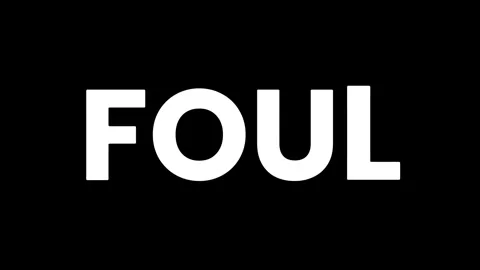 FOUL - TEXT DISPLAY ANIMATION 스톡 동영상 277591356