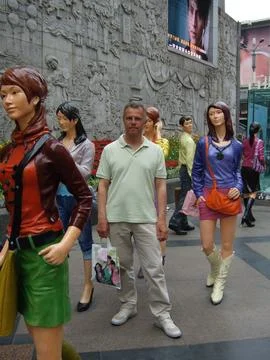 Foule Chengdu 写真素材