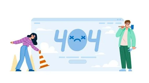 Found 404 error vector Stock Illustration