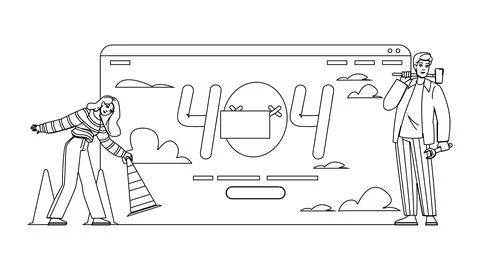 Found 404 error vector Stock Illustration