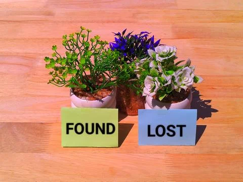 Found and lost concept 스톡 사진
