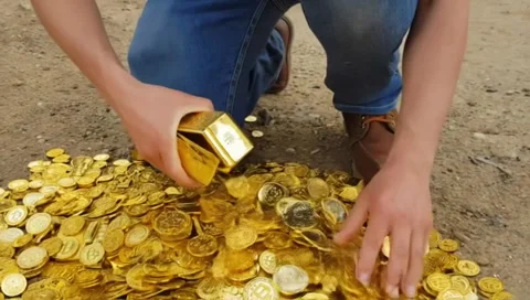 Found Gold Stock Footage 305944494